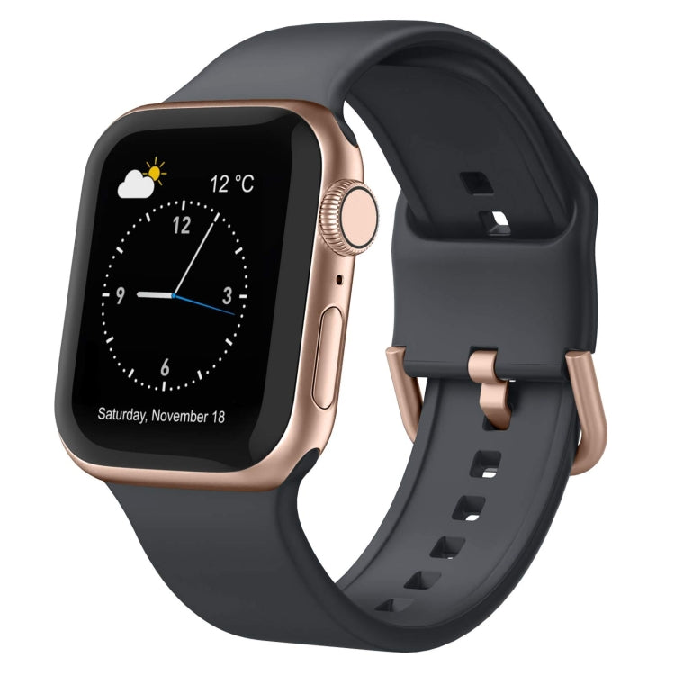 For Apple Watch 38mm Pin Buckle Silicone Watch Band(Dark Grey) - free shipping - PMC TechLife - Order now!