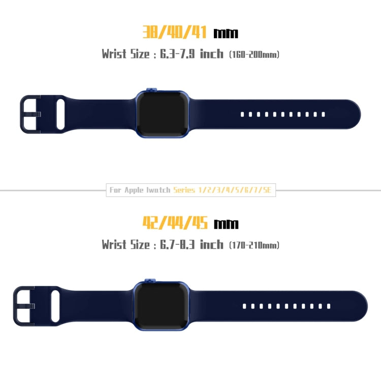 For Apple Watch 38mm Pin Buckle Silicone Watch Band(Midnight Blue) - free shipping - PMC TechLife - Order now!