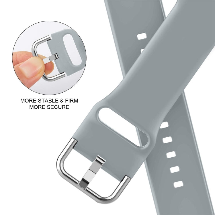 For Apple Watch SE 2023 40mm Pin Buckle Silicone Watch Band(Light Grey) - free shipping - PMC TechLife - Order now!