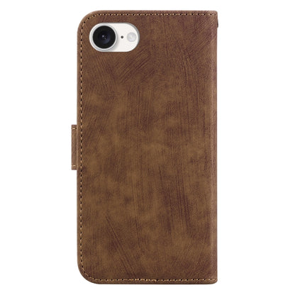 For iPhone SE 2024 Little Tiger Embossed Leather Phone Case(Brown) - More iPhone Cases by PMC Jewellery | Online Shopping South Africa | PMC Jewellery | Buy Now Pay Later Mobicred