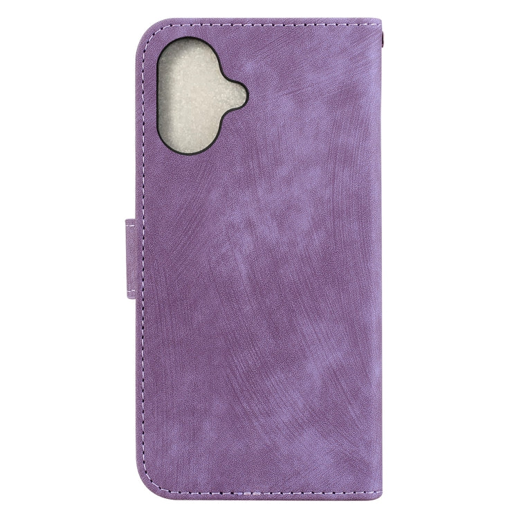 For iPhone 16 Little Tiger Embossed Leather Phone Case(Purple) - iPhone 16 Cases by PMC Jewellery | Online Shopping South Africa | PMC Jewellery | Buy Now Pay Later Mobicred