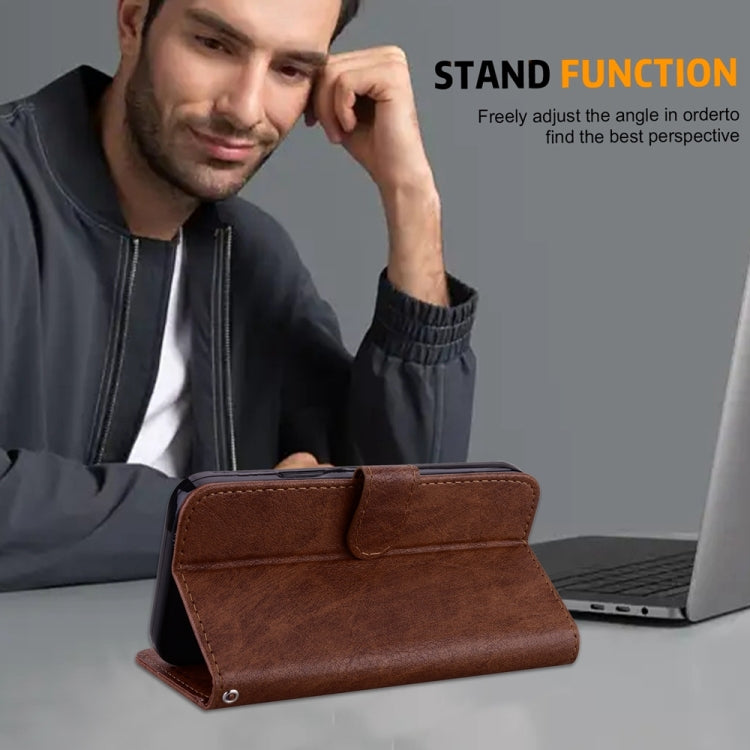 For Google Pixel 9 Skin Feeling Oil Leather Texture PU + TPU Phone Case(Brown) - Google Cases by PMC TechLife | Online Shopping South Africa | PMC TechLife | Buy Now Pay Later Mobicred