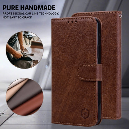 For Google Pixel 9 Pro Skin Feeling Oil Leather Texture PU + TPU Phone Case(Brown) - Google Cases by PMC Jewellery | Online Shopping South Africa | PMC Jewellery | Buy Now Pay Later Mobicred