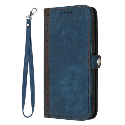 For iPhone 16 Pro Side Buckle Double Fold Hand Strap Leather Phone Case(Royal) - iPhone 16 Pro Cases by PMC Jewellery | Online Shopping South Africa | PMC Jewellery | Buy Now Pay Later Mobicred