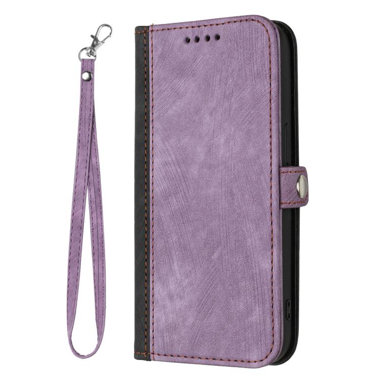 For iPhone 17 Air Side Buckle Double Fold Hand Strap Leather Phone Case(Purple) - free shipping - PMc TechLife - Order now!