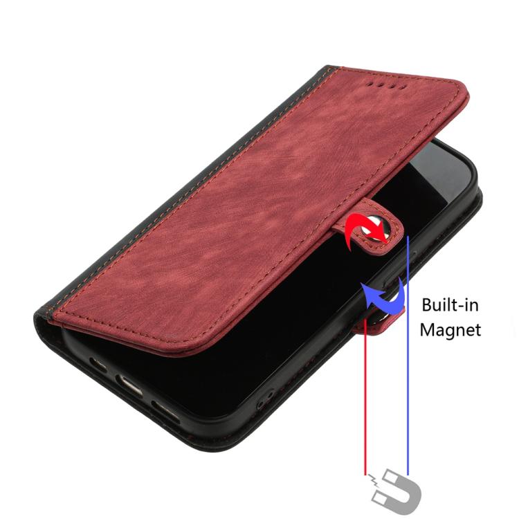 For iPhone 17 Side Buckle Double Fold Hand Strap Leather Phone Case(Red) - free shipping - PMc TechLife - Order now!
