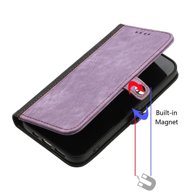 For iPhone 17 Pro Max Side Buckle Double Fold Hand Strap Leather Phone Case(Purple) - free shipping - PMc TechLife - Order now!