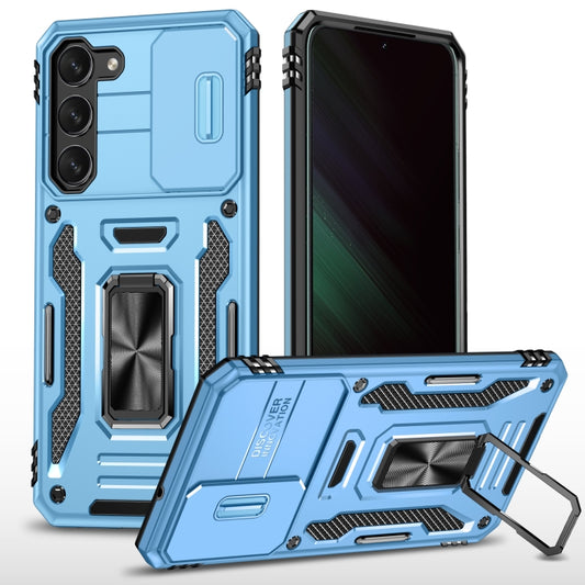 For Samsung Galaxy S24 5G Armor PC + TPU Camera Shield Phone Case(Light Blue) - Galaxy S24 5G Cases by PMC Jewellery | Online Shopping South Africa | PMC Jewellery