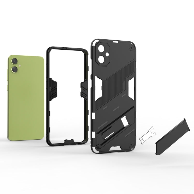 For Samsung Galaxy A05 4G Punk Armor 2 in 1 PC + TPU Shockproof Phone Case with Invisible Holder(Blue) - Galaxy Phone Cases by PMC TechLife | Online Shopping South Africa | PMC TechLife
