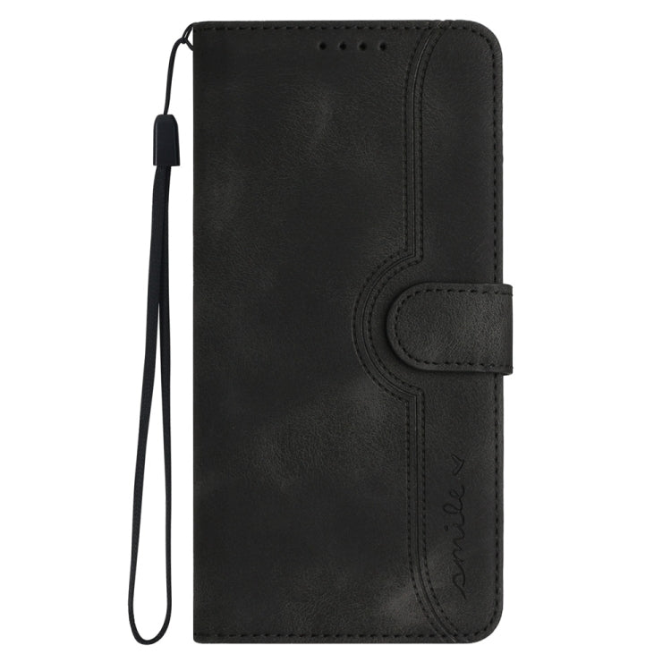 For Motorola Edge 5G 2024 Heart Pattern Skin Feel Leather Phone Case(Black) - Motorola Cases by PMC Jewellery | Online Shopping South Africa | PMC Jewellery | Buy Now Pay Later Mobicred