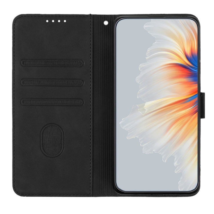 For Motorola Edge 5G 2024 Heart Pattern Skin Feel Leather Phone Case(Black) - Motorola Cases by PMC Jewellery | Online Shopping South Africa | PMC Jewellery | Buy Now Pay Later Mobicred