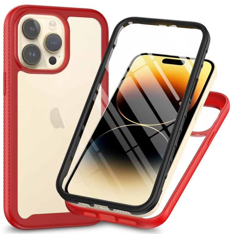 For iPhone 15 Pro Max Starry Sky Solid Color Series PC + TPU Phone Case with PET Film(Red) - iPhone 15 Pro Max Cases by PMC TechLife | Online Shopping South Africa | PMC TechLife