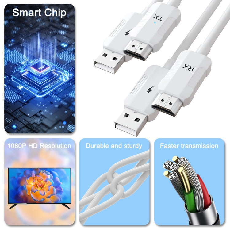 THT-020-8-1 4 in 1 HDMI Transmitter Wireless Screen Sharer Set(White) - Wireless Display Dongle by PMC TechLife | Online Shopping South Africa | PMC TechLife | Buy Now Pay Later Mobicred