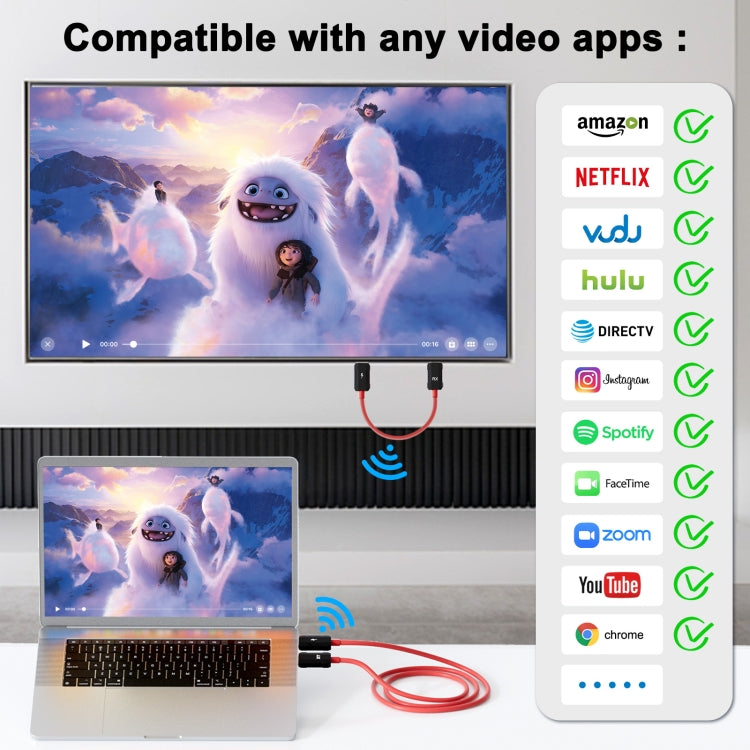 THT-020-8-2 4 in 1 HDMI Transmitter Wireless Screen Sharer Set(Black) - Wireless Display Dongle by PMC TechLife | Online Shopping South Africa | PMC TechLife | Buy Now Pay Later Mobicred