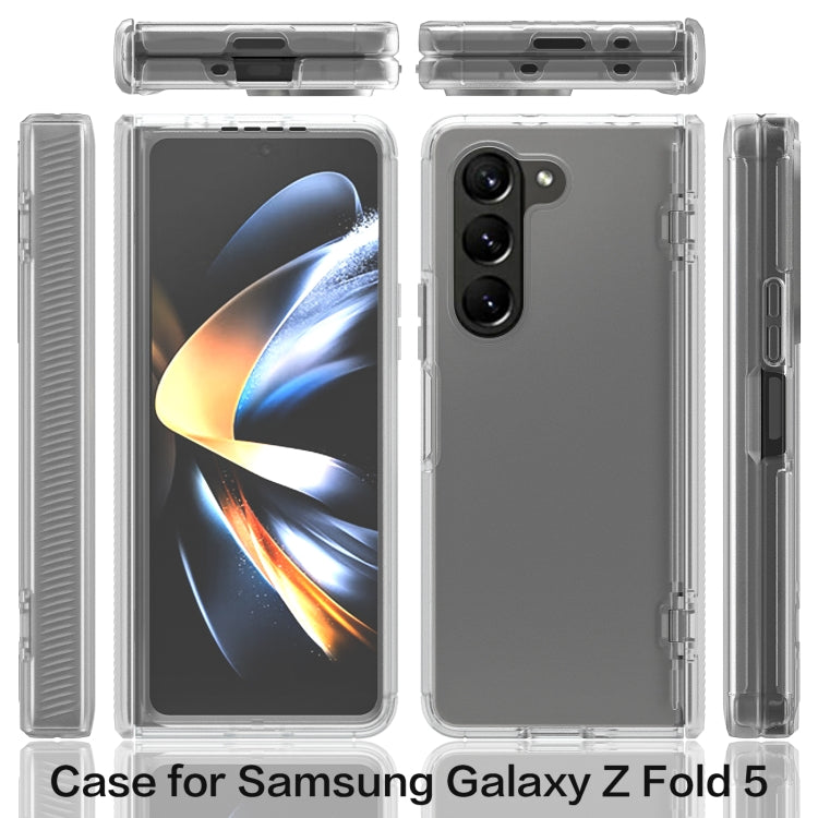 For Samsung Galaxy Z Fold5 Frosted PC+TPU Folding Phone Case with Hinge(Transparent) - Galaxy Z Fold5 Cases by PMC Jewellery | Online Shopping South Africa | PMC Jewellery | Buy Now Pay Later Mobicred