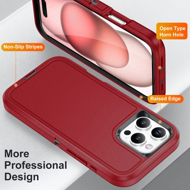 For iPhone 16 Pro Max Life Waterproof Rugged Phone Case(Red + Black) - iPhone 16 Pro Max Cases by PMC TechLife | Online Shopping South Africa | PMC TechLife | Buy Now Pay Later Mobicred