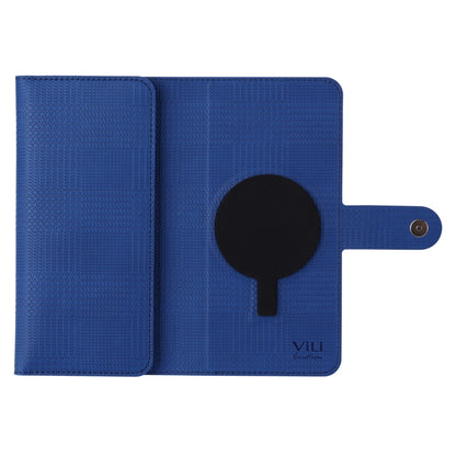 For iPhone 13 Pro Max ViLi GHB Series MagSafe Magnetic Zipper Leather Phone Case(Blue) - iPhone 13 Pro Max Cases by ViLi | Online Shopping South Africa | PMC Jewellery | Buy Now Pay Later Mobicred