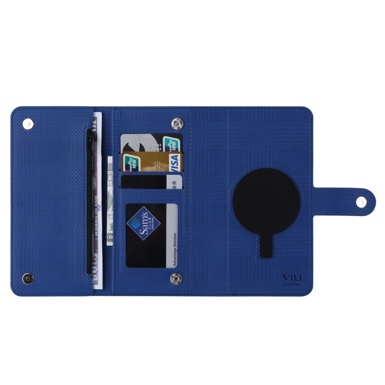 For Samsung Galaxy S23 FE 5G ViLi GHB Series MagSafe Magnetic Zipper Leather Phone Case(Blue) - Galaxy S23 FE 5G Cases by ViLi | Online Shopping South Africa | PMC Jewellery | Buy Now Pay Later Mobicred