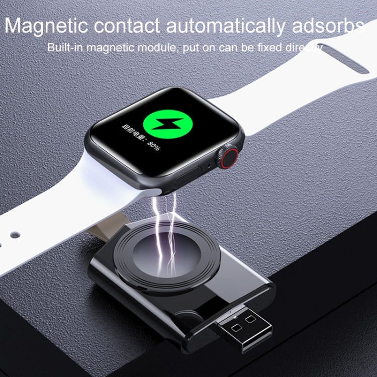 For Apple Watch Series USB Port Portable Magnetic Wireless Charger(White) - Charger / Holder by PMC TechLife | Online Shopping South Africa | PMC TechLife | Buy Now Pay Later Mobicred