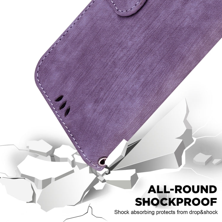 For Motorola Edge 2024 Little Tiger Embossed Leather Phone Case(Purple) - Motorola Cases by PMC Jewellery | Online Shopping South Africa | PMC Jewellery | Buy Now Pay Later Mobicred