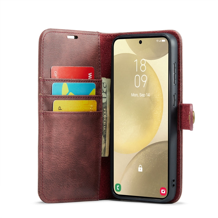 For Samsung Galaxy S24+ 5G DG.MING Crazy Horse Texture Detachable Magnetic Leather Case(Red) - Galaxy S24+ 5G Cases by DG.MING | Online Shopping South Africa | PMC Jewellery | Buy Now Pay Later Mobicred