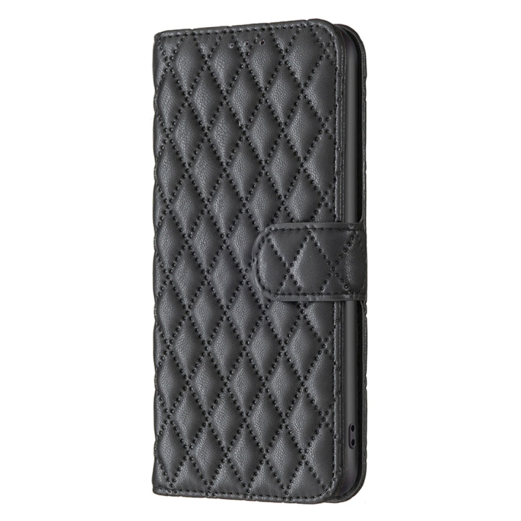 For Motorola Moto G54 5G EU Edition Diamond Lattice Wallet Flip Leather Phone Case(Black) - Motorola Cases by PMC Jewellery | Online Shopping South Africa | PMC Jewellery | Buy Now Pay Later Mobicred