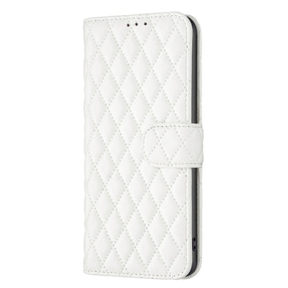 For Motorola Moto G84 Diamond Lattice Wallet Flip Leather Phone Case(White) - Motorola Cases by PMC Jewellery | Online Shopping South Africa | PMC Jewellery | Buy Now Pay Later Mobicred