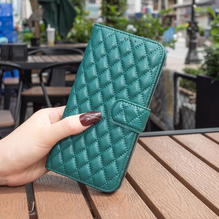 For Motorola Edge 50 Pro 5G Diamond Lattice Wallet Flip Leather Phone Case(Green) - Motorola Cases by PMC TechLife | Online Shopping South Africa | PMC TechLife | Buy Now Pay Later Mobicred