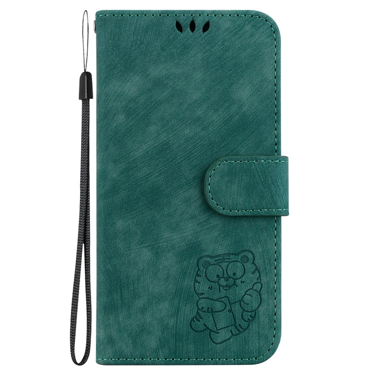 For Google Pixel 9 Little Tiger Embossed Leather Phone Case(Green) - Google Cases by PMC Jewellery | Online Shopping South Africa | PMC Jewellery | Buy Now Pay Later Mobicred