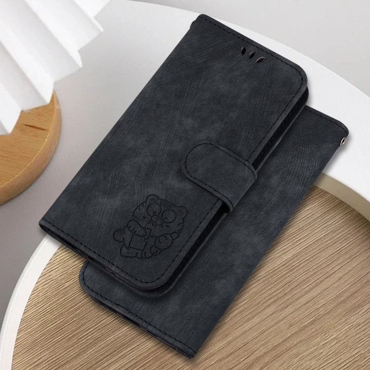 For Google Pixel 9 Little Tiger Embossed Leather Phone Case(Black) - Google Cases by PMC TechLife | Online Shopping South Africa | PMC TechLife | Buy Now Pay Later Mobicred