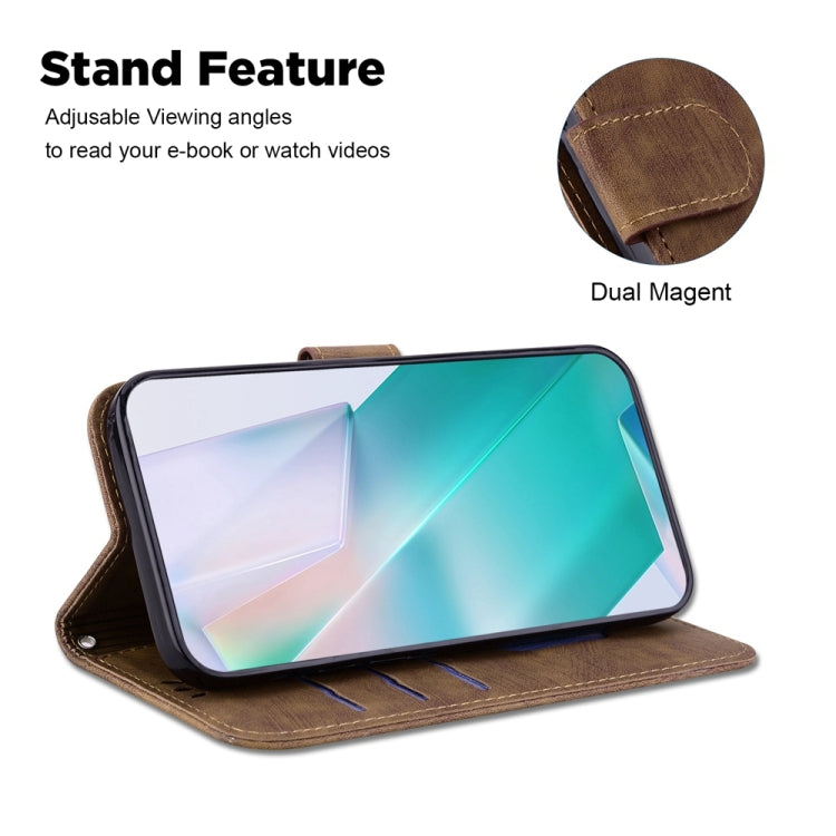 For Honor X5 Plus / Play 40C Little Tiger Embossed Leather Phone Case(Brown) - Honor Cases by PMC TechLife | Online Shopping South Africa | PMC TechLife