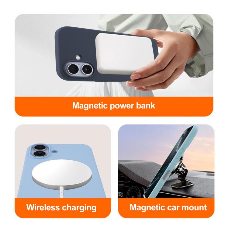 For iPhone 16 Liquid Silicone Full Coverage MagSafe Phone Case(White) - free shipping - PMC Jewellery - Order now!