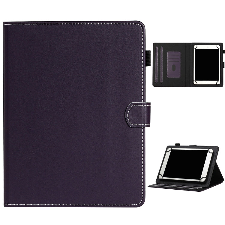 For 10 inch Universal Solid Color Horizontal Flip Leather Case with Card Slots & Holder & Pen Slot(Purple) - 10 - 11 inch by PMC TechLife | Online Shopping South Africa | PMC TechLife | Buy Now Pay Later Mobicred