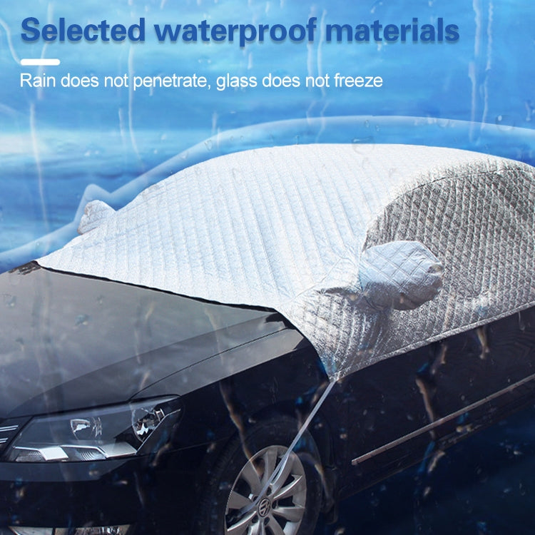 Car Half-cover Car Clothing Sunscreen Heat Insulation Sun Nisor, Aluminum Foil Size:  5.2x2x1.8m - Aluminum Film PEVA by PMC Jewellery | Online Shopping South Africa | PMC Jewellery | Buy Now Pay Later Mobicred