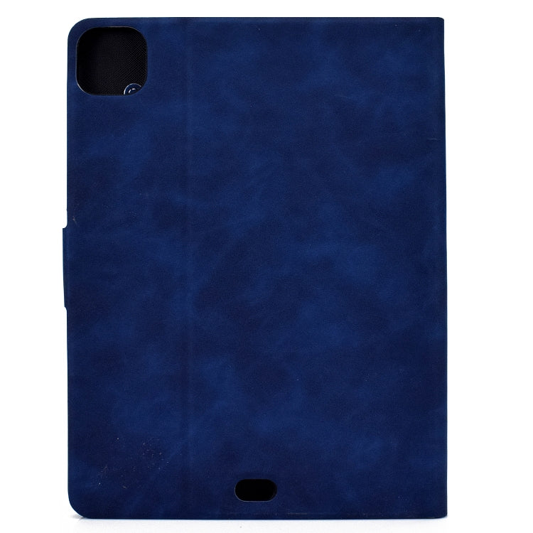 For iPad Pro 11 2024 Cowhide Texture Leather Smart Tablet Case(Blue) - iPad Pro 11 2024 Cases by PMC Jewellery | Online Shopping South Africa | PMC Jewellery | Buy Now Pay Later Mobicred