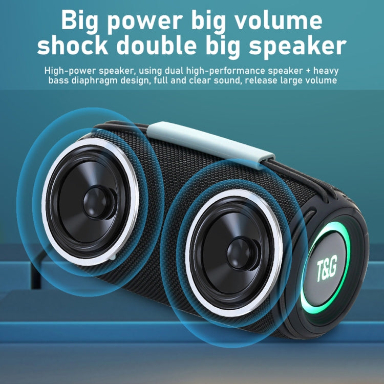 T&G TG-657 Portable Wireless 3D Stereo Subwoofer Bluetooth Speaker Support FM / LED Atmosphere Light(Grey) - Desktop Speaker by T&G | Online Shopping South Africa | PMC Jewellery | Buy Now Pay Later Mobicred