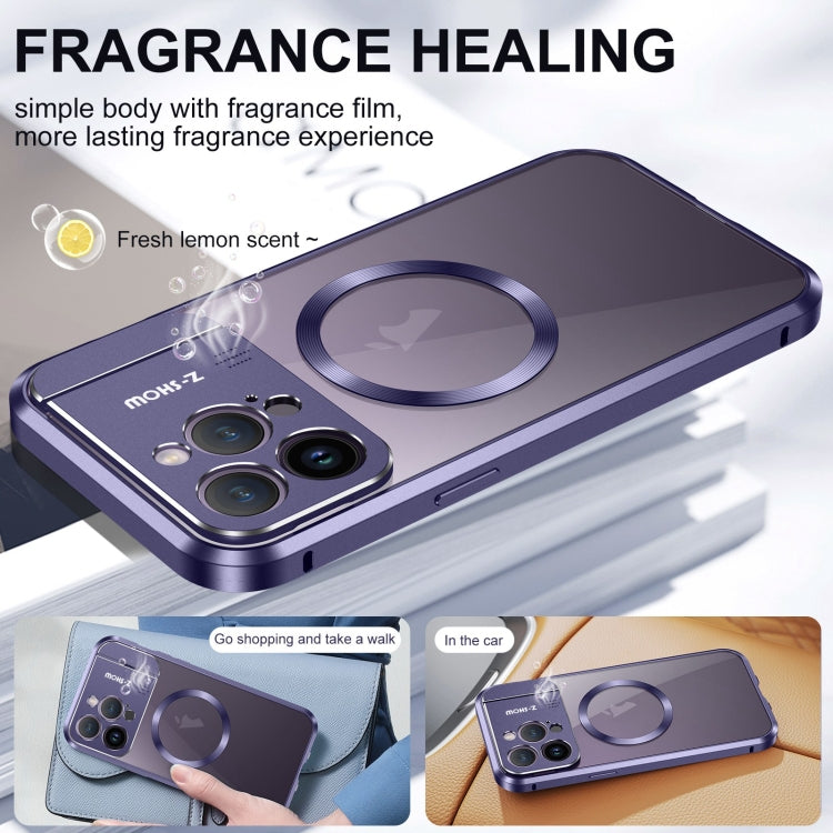 For iPhone 13 Pro Max Aromatherapy Holder Single-sided MagSafe Magnetic Phone Case(Purple) - iPhone 13 Pro Max Cases by PMc TechLife | Online Shopping South Africa | PMc TechLife | Buy Now Pay Later Mobicred