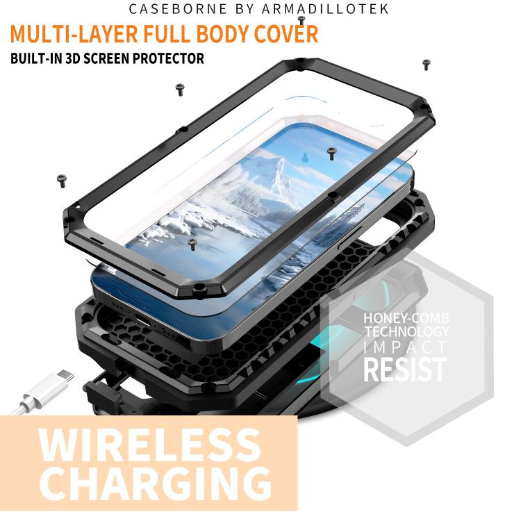 For iPhone 16e R-JUST Sliding Camera IP54 Life Waterproof Holder Phone Case(Black) - iPhone 16e Cases by R-JUST | Online Shopping South Africa | PMC TechLife | Buy Now Pay Later Mobicred