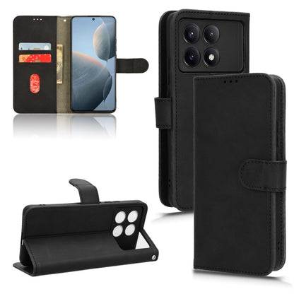 For Xiaomi Redmi K70 / K70 Pro Skin Feel Magnetic Flip Leather Phone Case(Black) - K70 Pro Cases by PMC Jewellery | Online Shopping South Africa | PMC Jewellery | Buy Now Pay Later Mobicred