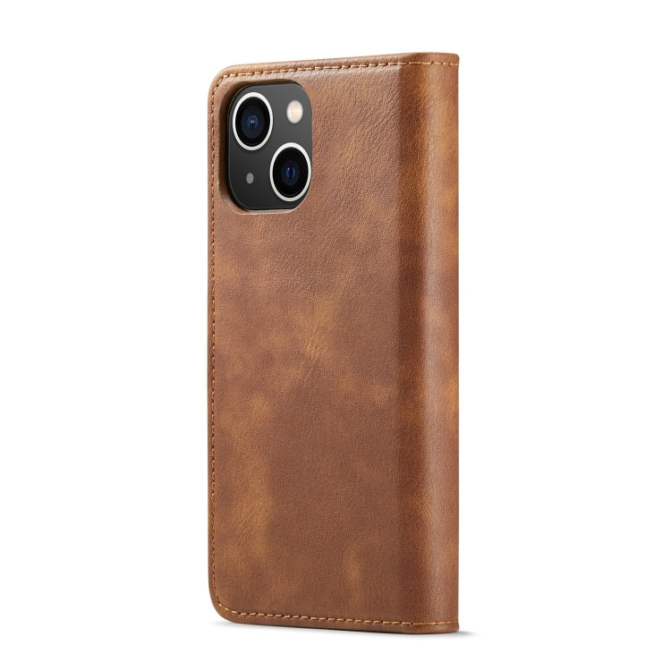 For iPhone 15 DG.MING Crazy Horse Texture Detachable Magnetic Leather Phone Case(Brown) - iPhone 15 Cases by DG.MING | Online Shopping South Africa | PMC Jewellery | Buy Now Pay Later Mobicred