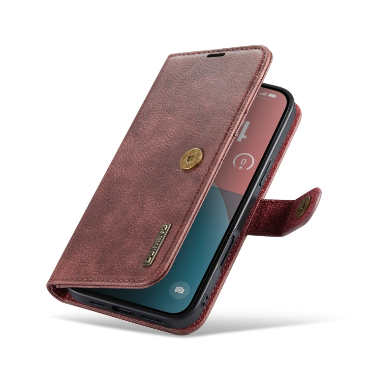 For iPhone 16 Plus DG.MING Crazy Horse Texture Detachable Magnetic Leather Phone Case(Red) - iPhone 16 Plus Cases by DG.MING | Online Shopping South Africa | PMC Jewellery | Buy Now Pay Later Mobicred