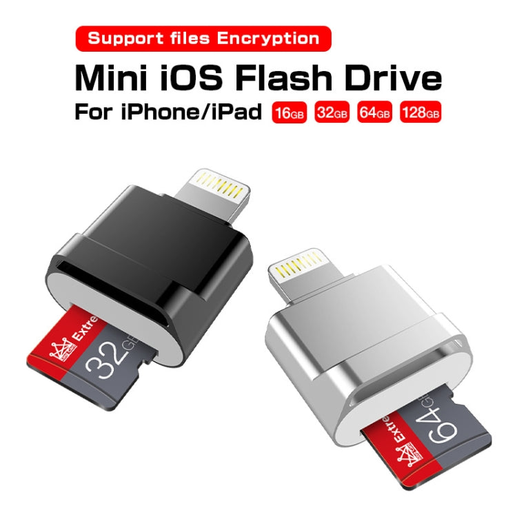 MicroDrive 8pin To TF Card Adapter Mini iPhone & iPad TF Card Reader, Capacity:32GB(Black) -  by MICRODRIVE | Online Shopping South Africa | PMC Jewellery | Buy Now Pay Later Mobicred