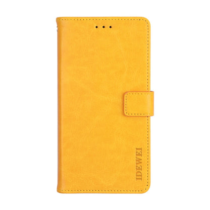 For Blackview A80 idewei Crazy Horse Texture Horizontal Flip Leather Case with Holder & Card Slots & Wallet(Yellow) - More Brand by idewei | Online Shopping South Africa | PMC Jewellery | Buy Now Pay Later Mobicred
