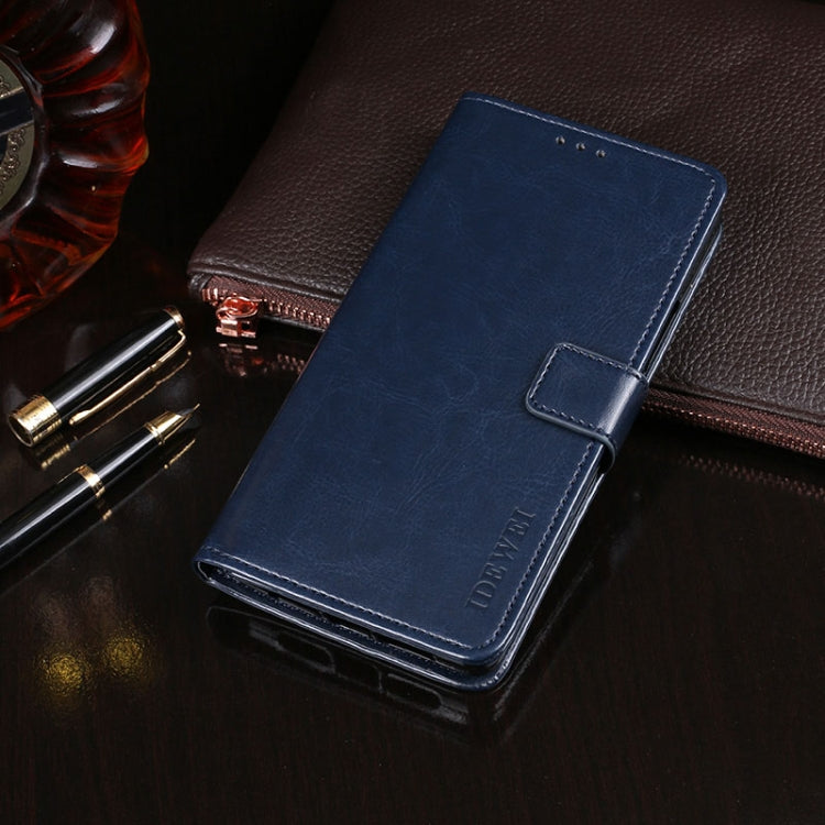 For Blackview A80 idewei Crazy Horse Texture Horizontal Flip Leather Case with Holder & Card Slots & Wallet(Dark Blue) - More Brand by idewei | Online Shopping South Africa | PMC TechLife | Buy Now Pay Later Mobicred