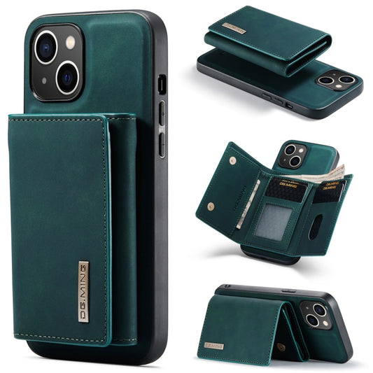 For iPhone 15 DG.MING M1 Series 3-Fold Multi Card Wallet Leather Phone Case(Green) - iPhone 15 Cases by DG.MING | Online Shopping South Africa | PMC Jewellery | Buy Now Pay Later Mobicred