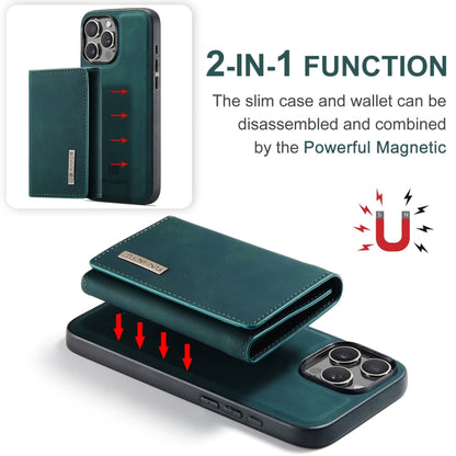 For iPhone 16 Pro Max DG.MING M1 Series 3-Fold Multi Card Wallet Leather Phone Case(Green) - iPhone 16 Pro Max Cases by DG.MING | Online Shopping South Africa | PMC Jewellery | Buy Now Pay Later Mobicred