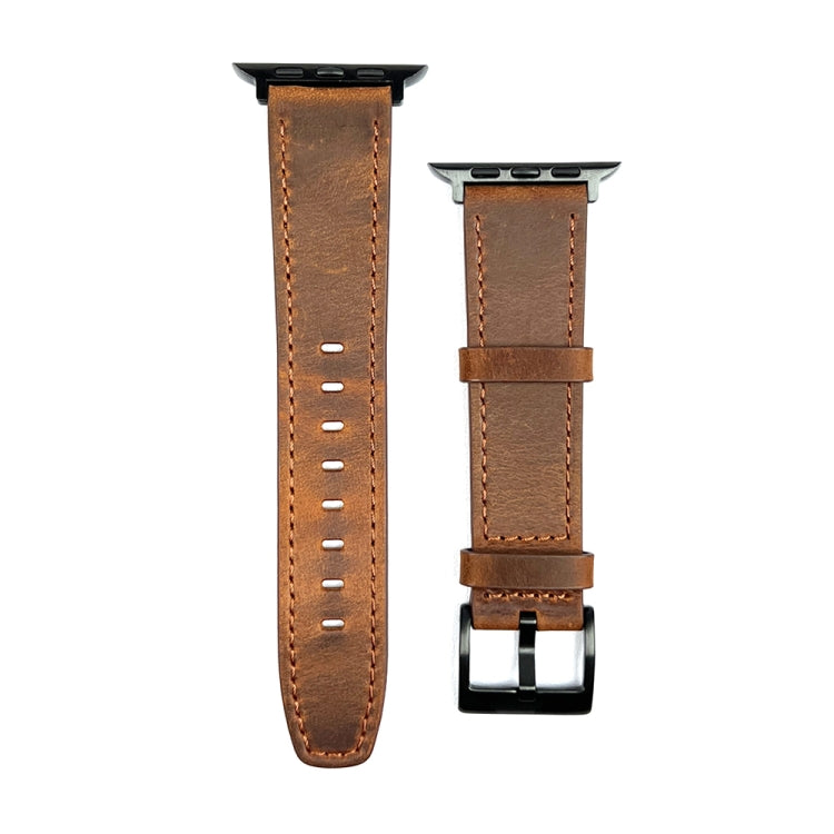 For Apple Watch Ultra 2 49mm Retro Texture Leather Watch Band(Brown) - Watch Bands by PMC TechLife | Online Shopping South Africa | PMC TechLife | Buy Now Pay Later Mobicred