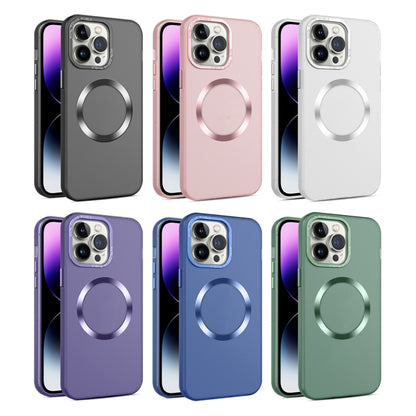 For iPhone 14 Pro CD Texture MagSafe Frosted Translucent Phone Case(Royal Blue) - iPhone 14 Pro Cases by PMC Jewellery | Online Shopping South Africa | PMC Jewellery