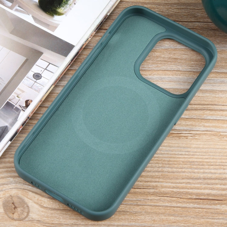 For iPhone 15 Pro Max MagSafe Liquid Silicone Phone Case(Deep Green) - iPhone 15 Pro Max Cases by PMC TechLife | Online Shopping South Africa | PMC TechLife