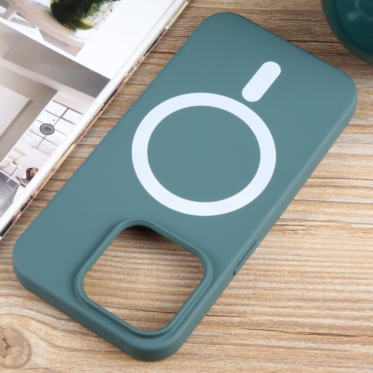 For iPhone 13 Pro Max MagSafe Liquid Silicone Phone Case(Deep Green) - iPhone 13 Pro Max Cases by PMC Jewellery | Online Shopping South Africa | PMC Jewellery